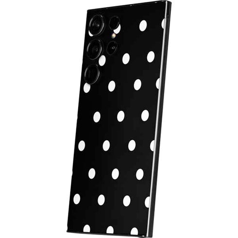 Black and White Polka Dots Galaxy S24 Ultra Skin