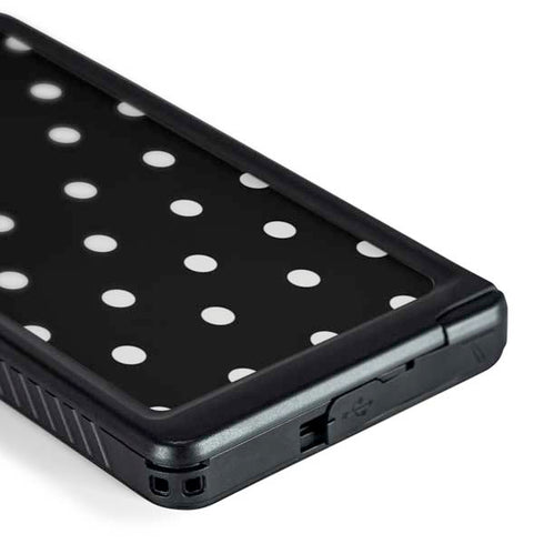 Black and White Polka Dots Galaxy S24 Ultra Waterproof Case