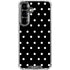 Black and White Polka Dots Galaxy S26 Clear Case