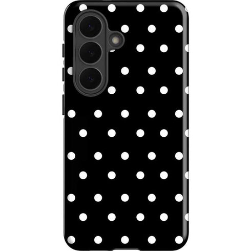 Black and White Polka Dots Galaxy S26 Impact Case