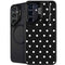 Black and White Polka Dots Galaxy S26 Kickstand Case
