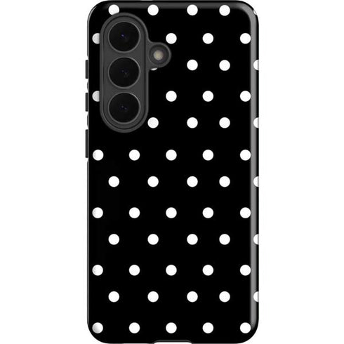 Black and White Polka Dots Galaxy S26 Plus Impact Case