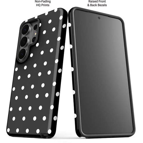 Black and White Polka Dots Galaxy S26 Ultra Impact Case