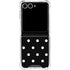 Black and White Polka Dots Galaxy Z Flip7 Clear Case