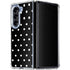 Black and White Polka Dots Galaxy Z Fold5 5G Clear Case