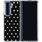 Black and White Polka Dots Galaxy Z Fold6 Clear Case