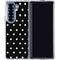 Black and White Polka Dots Galaxy Z Fold7 Clear Case