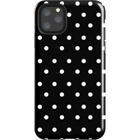 Black and White Polka Dots iPhone Cases