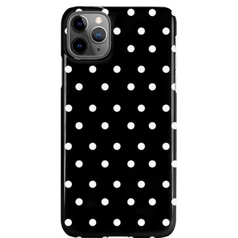 Black and White Polka Dots iPhone Cases