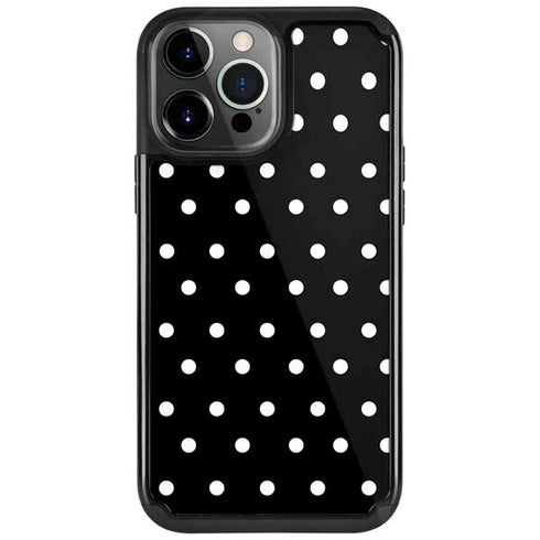 Black and White Polka Dots iPhone Cases