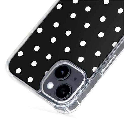 Black and White Polka Dots iPhone 14 MagSafe Case