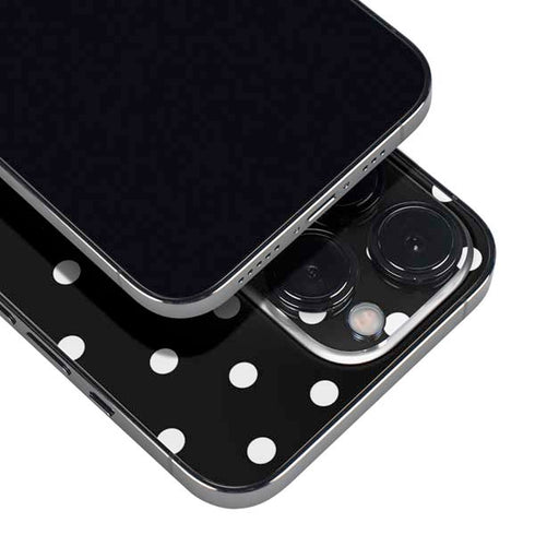 Black and White Polka Dots iPhone 15 Pro Max Skin