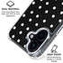 Black and White Polka Dots iPhone 16 Plus Clear Case