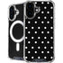 Black and White Polka Dots iPhone 16 Plus MagSafe Case