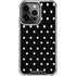 Black and White Polka Dots iPhone 16 Pro Clear Case