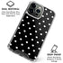 Black and White Polka Dots iPhone 16 Pro Clear Case