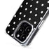 Black and White Polka Dots iPhone 16 Pro MagSafe Case