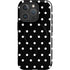 Black and White Polka Dots iPhone 16 Pro Magsafe Impact Case
