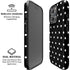 Black and White Polka Dots iPhone 16 Pro Magsafe Impact Case