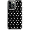 Black and White Polka Dots iPhone 16 Pro Max Clear Case
