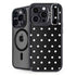 Black and White Polka Dots iPhone 16 Pro Max Kickstand Case