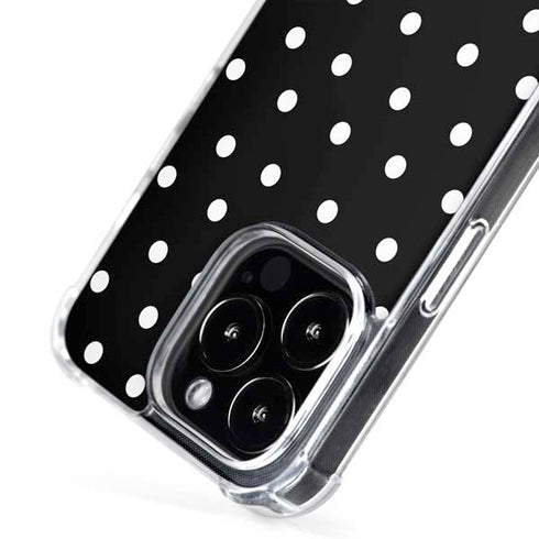 Black and White Polka Dots iPhone 16 Pro Max MagSafe Case