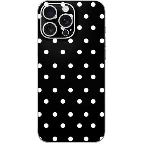 Black and White Polka Dots iPhone 16 Pro Max Skin