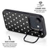 Black and White Polka Dots iPhone 16e Kickstand Case