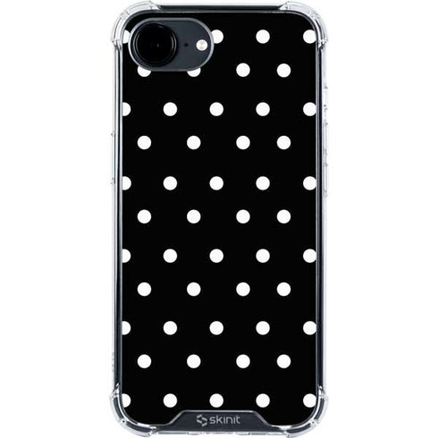 Black and White Polka Dots iPhone 16e Clear Case