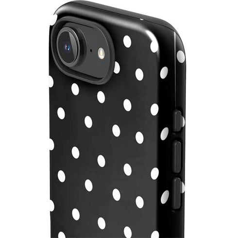 Black and White Polka Dots iPhone 16e Impact Case