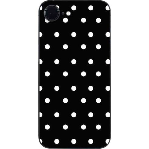 Black and White Polka Dots iPhone 16e Skin