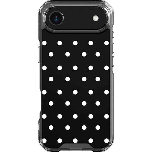 Black and White Polka Dots iPhone 17 Air Clear Case