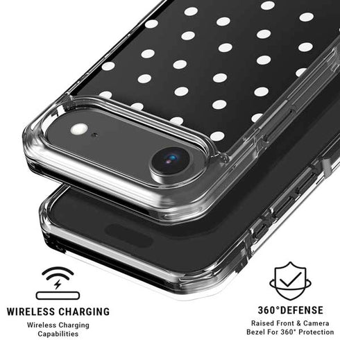 Black and White Polka Dots iPhone 17 Air Clear Case