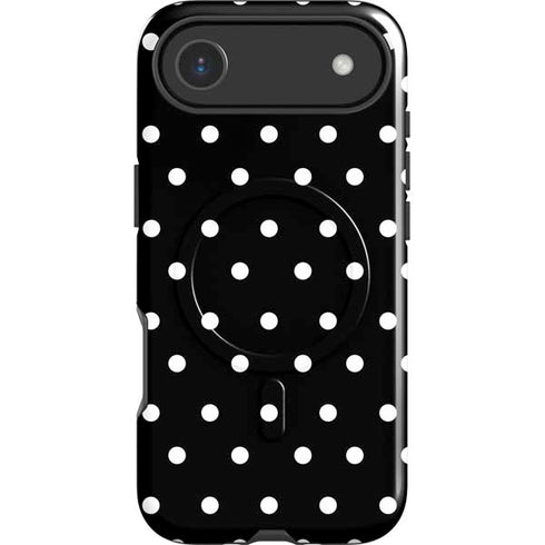 Black and White Polka Dots iPhone 17 Air Magsafe Impact Case