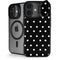 Black and White Polka Dots iPhone 17 Kickstand Case