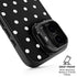Black and White Polka Dots iPhone 17 Kickstand Case