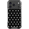 Black and White Polka Dots iPhone 17 Pro Clear Case
