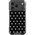 Black and White Polka Dots iPhone 17 Pro Clear Case