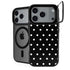 Black and White Polka Dots iPhone 17 Pro Kickstand Case