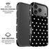 Black and White Polka Dots iPhone 17 Pro Magsafe Impact Case