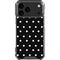 Black and White Polka Dots iPhone 17 Pro Max Clear Case