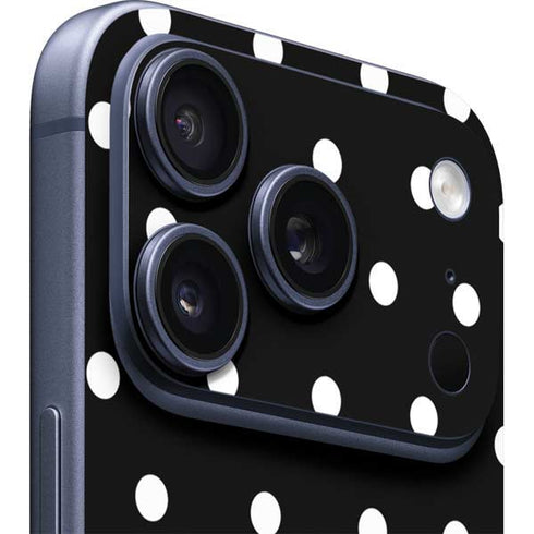 Black and White Polka Dots iPhone 17 Pro Max Skin