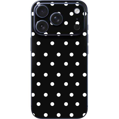 Black and White Polka Dots iPhone 17 Pro Skin