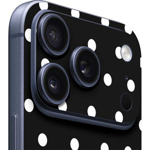 Black and White Polka Dots iPhone 17 Pro Skin