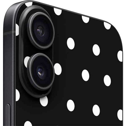 Black and White Polka Dots iPhone 17 Skin