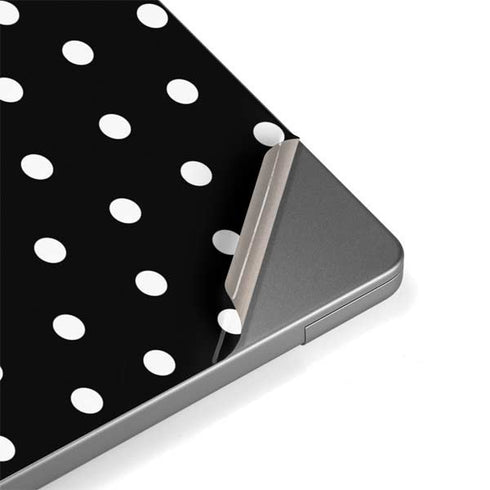 Black and White Polka Dots Apple MacBook Pro 14-inch Skin