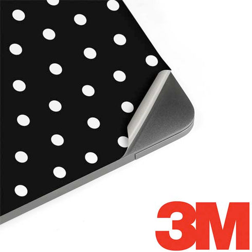 Black and White Polka Dots MacBook Skins