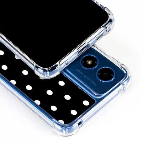 Black and White Polka Dots Moto G 5G (2024) Clear Case