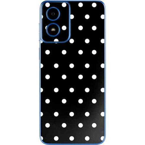 Black and White Polka Dots Moto G Play 4G (2024) Skin