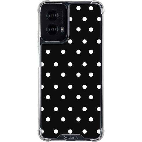 Black and White Polka Dots Moto G Power 5G (2024) Clear Case